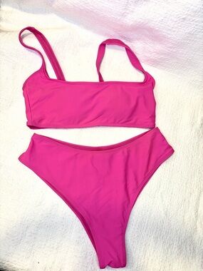 NWOT 2 piece Bikini Set - padded bra & high waist bottom- size small